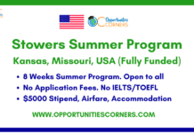 Stowers Summer Program 2026 Kansas, USA (Fully Funded) Stowers Summer Program 2026