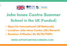 John Innes Centre Summer School 2026