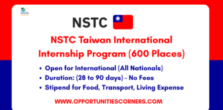NSTC Taiwan International Internship Program 2026