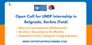 UNDP Internship 2026 in Serbia