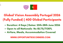 Global Vision Assembly Portugal 2026 (Fully Funded) Global Vision Assembly Portugal 2026