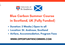 Blue Carbon Summer Course 2026 in Scotland (Fully Funded) Blue Carbon Summer Course 2026