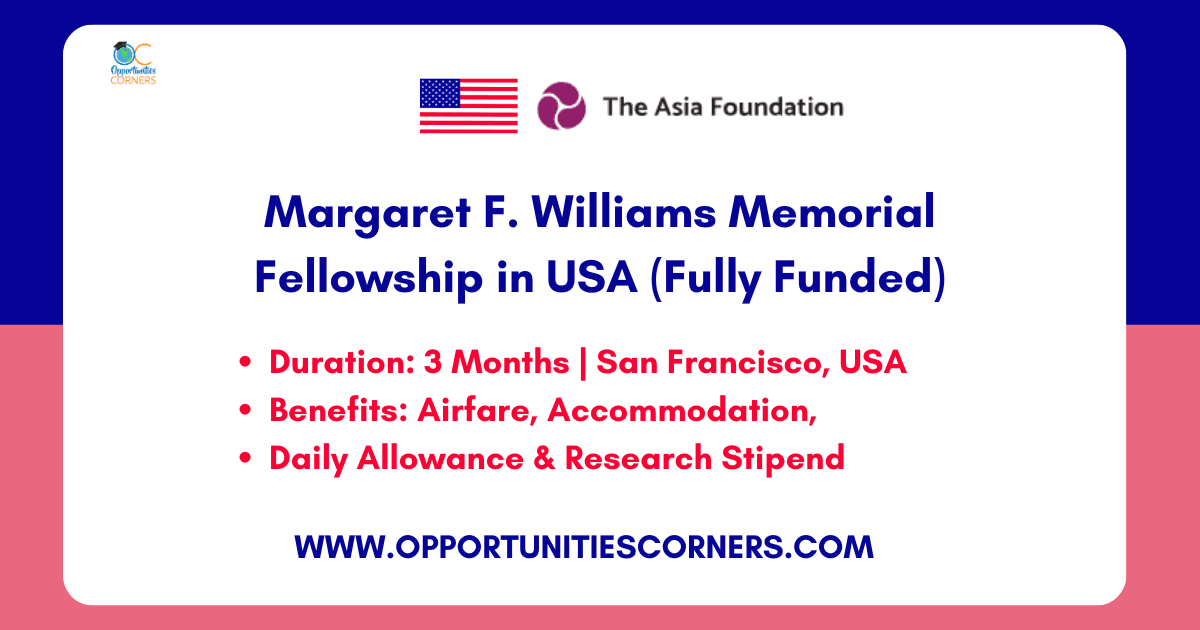 2026 Margaret F. Williams Memorial Fellowship