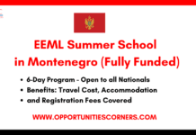 EEML Summer School 2026 in Montenegro (Fully Funded) EEML Summer School 2026