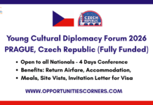 Young Cultural Diplomacy Forum 2026 PRAGUE (Fully Funded) Young Cultural Diplomacy Forum 2026 PRAGUE