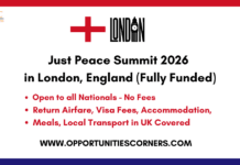 Just Peace Summit 2026 in London