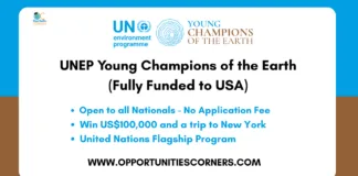 UNEP Young Champions of the Earth 2026