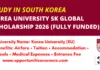 Korea University SK Global Scholarship 2026