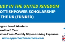 ScottishPower Scholarship 2026/27