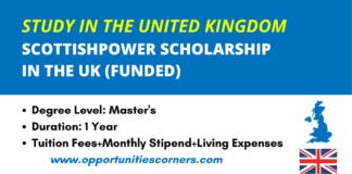 ScottishPower Scholarship 2026/27