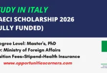 Italian Government MAECI Scholarship 2026