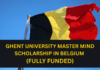 Ghent University Master Mind Scholarship 2026