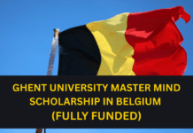 Ghent University Master Mind Scholarship 2026 in Belgium (Fully Funded) Ghent University Master Mind Scholarship 2026