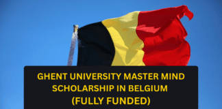 Ghent University Master Mind Scholarship 2026