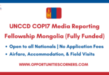 UNCCD COP17 Media Reporting Fellowship 2026