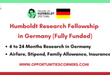 Humboldt Research Fellowship 2027