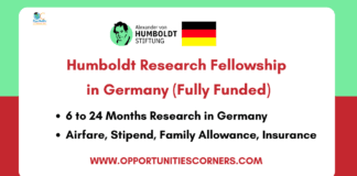 Humboldt Research Fellowship 2027 in Germany (Fully Funded) Humboldt Research Fellowship 2027