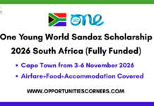 One Young World Sandoz Scholarship 2026