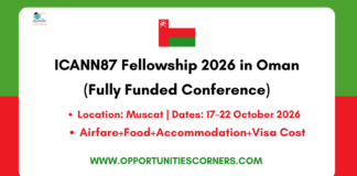 ICANN87 Fellowship 2026 in Oman (Fully Funded Conference) ICANN87 Fellowship 2026 in Oman
