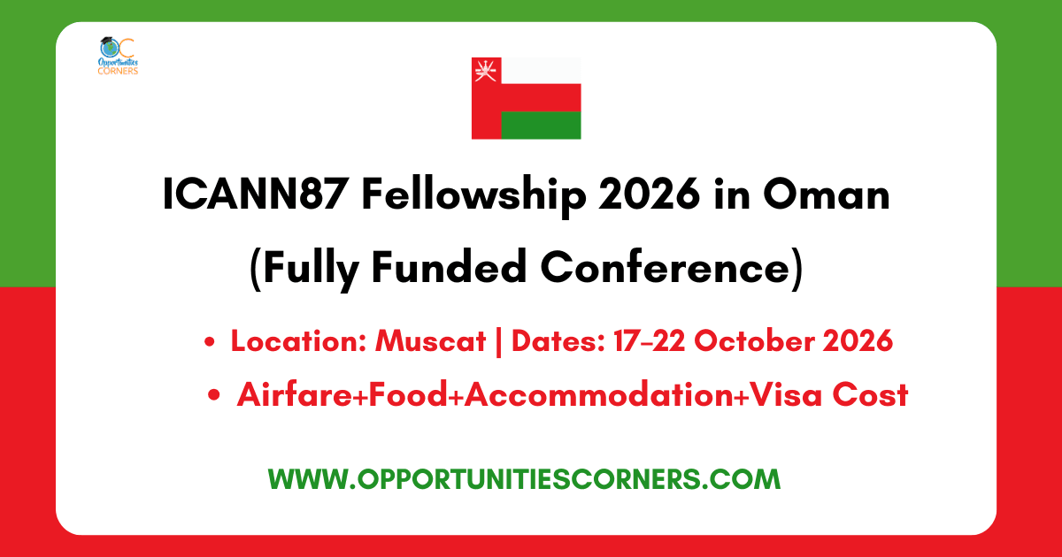 ICANN87 Fellowship 2026 in Oman (Fully Funded Conference)