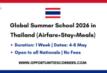 Global Summer School 2026 in Thailand