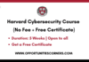 Harvard Cybersecurity Course 2026