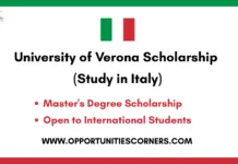 University of Verona Scholarship 2026