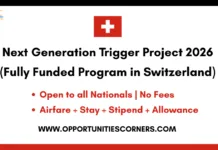 Next Generation Trigger Project 2026 | Fully Funded Program in Switzerland Next Generation Trigger Project 2026