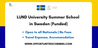 LUND University Summer School 2026 Sweden (Funded) LUND University Summer School 2026