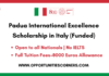 Padua International Excellence Scholarship 2026 in Italy (Funded) Padua International Excellence Scholarship 2026