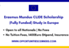 Erasmus Mundus CLIDE Scholarship 2026/28 (Fully Funded) Erasmus Mundus CLIDE Scholarship