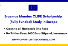 Erasmus Mundus CLIDE Scholarship