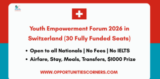 Youth Empowerment Forum 2026 in Switzerland (30 Fully Funded Seats) Youth Empowerment Forum 2026 in Switzerland