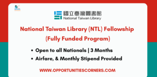 National Taiwan Library Fellowship 2026