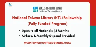 National Taiwan Library Fellowship 2026