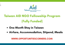 Taiwan AID 2026 NGO Fellowship Program