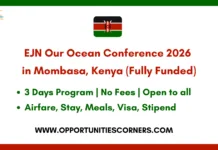 EJN Our Ocean Conference 2026 in Kenya (Fully Funded) EJN Our Ocean Conference 2026