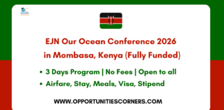 EJN Our Ocean Conference 2026 in Kenya (Fully Funded) EJN Our Ocean Conference 2026