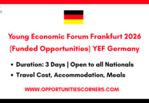 Young Economic Forum Frankfurt 2026 (Funded Opportunities) Young Economic Forum Frankfurt 2026