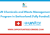UN Chemicals and Waste Management Program 2026 in Switzerland (Fully Funded)