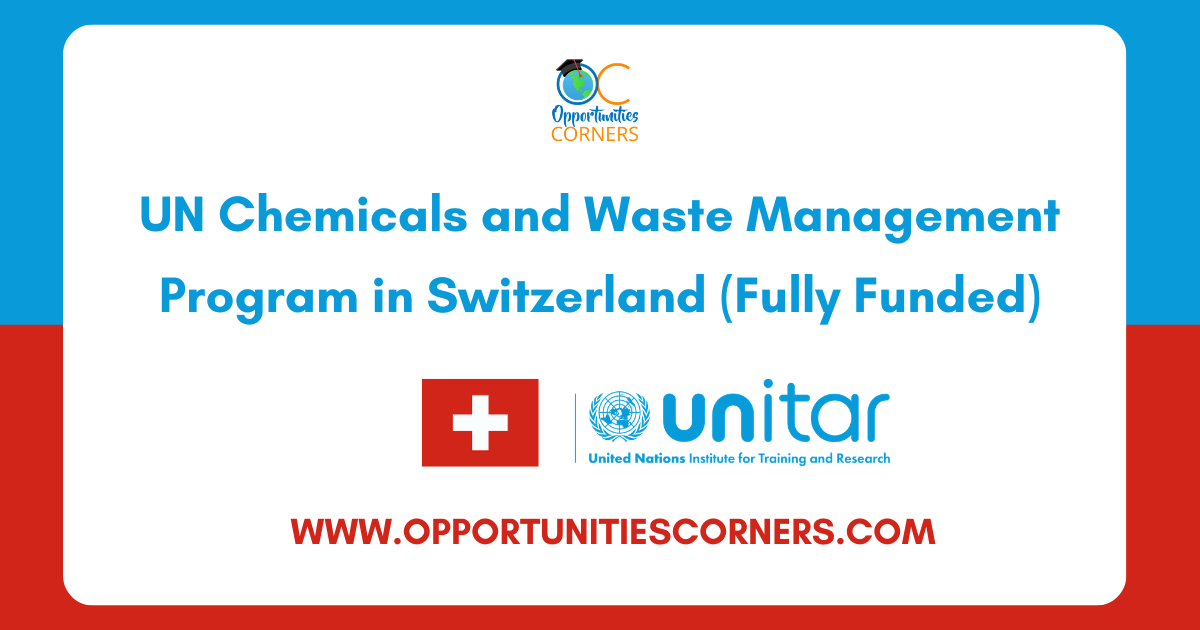 UN Chemicals and Waste Management Program 2026 in Switzerland (Fully ...
