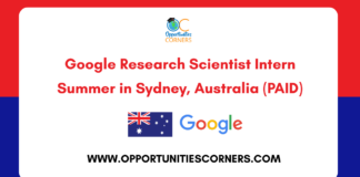 Google Research Scientist Intern Summer 2026 in Australia (PAID) Google Research Scientist Intern Summer 2026