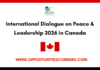 International Dialogue on Peace & Leadership 2026 in Canada