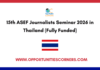 15th ASEF Journalists Seminar 2026 in Thailand