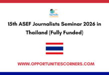 15th ASEF Journalists Seminar 2026 in Thailand