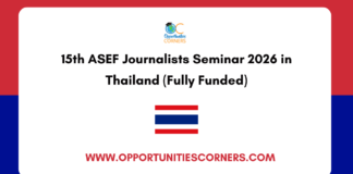 15th ASEF Journalists Seminar 2026 in Thailand