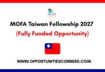 MOFA Taiwan Fellowship 2027