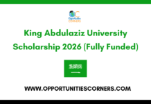 King Abdulaziz University Scholarship 2026