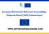 European Parliament Schuman Traineeships 2026
