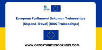 European Parliament Schuman Traineeships 2026
